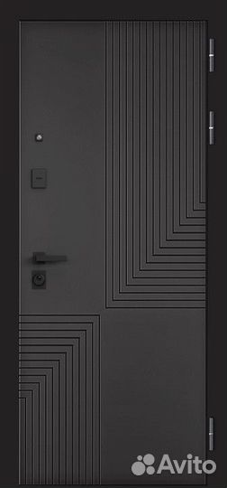 Дверь входная металлическая с зеркалом