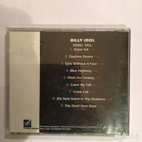 CD Billy Idol-Rebel Yell, Россия