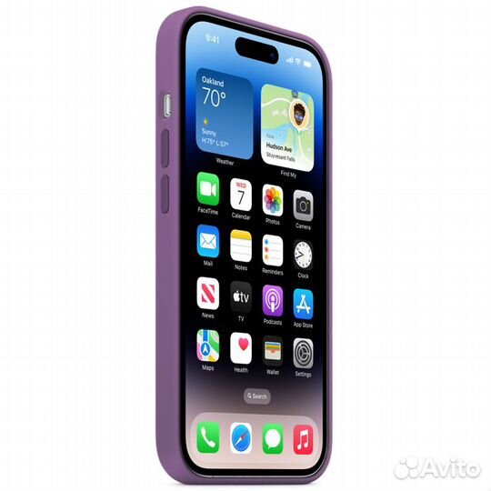 Силиконовый чехол для iPhone 14 Pro (фиолетовый)