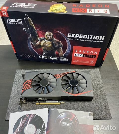 Видеокарта Radeon asus Expedition RX570 4Gb