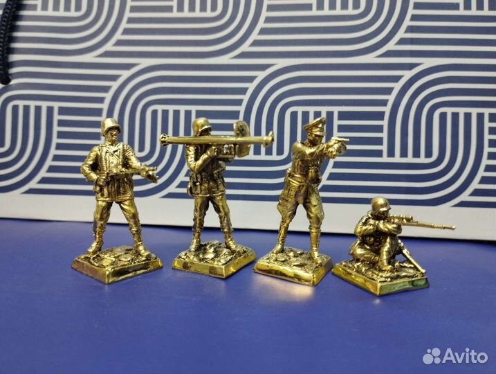 Солдатики красная армия немцы бронза