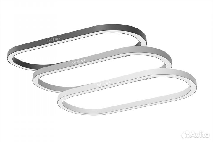 Светодиодный светильник форма овал 80W 800х400мм