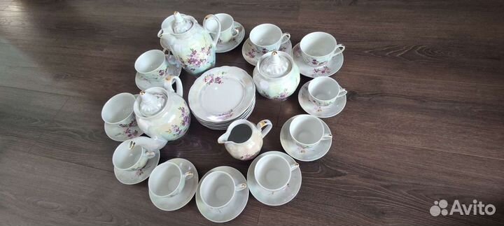 Чайно кофейный сервиз Дулево 34 предмета