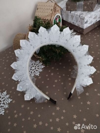 Ободки новогодние Снежинка, Ёлочка и пр