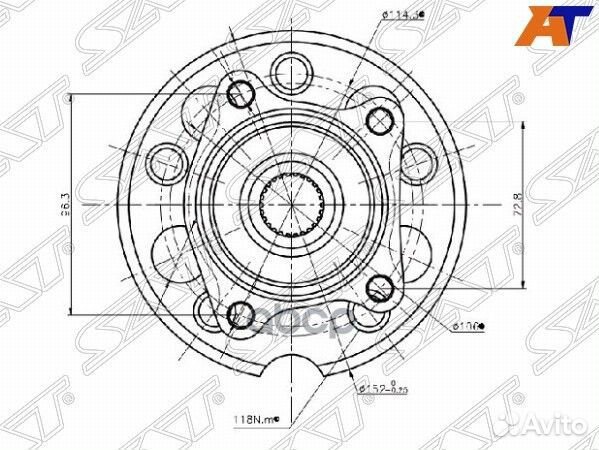 Ступичный узел задн. toyota RAV4 ACA2# 00- 4WD