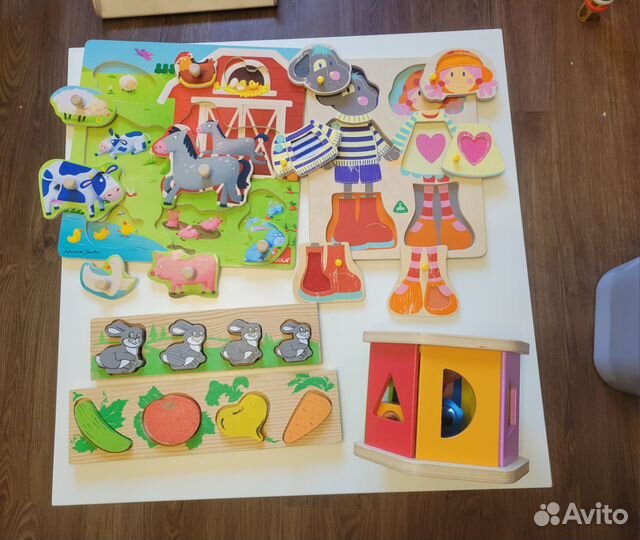 Развивающие игрушки для малышей деревянные