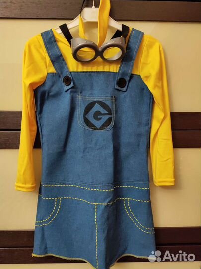 Костюм миньона на девочку 6-7 лет