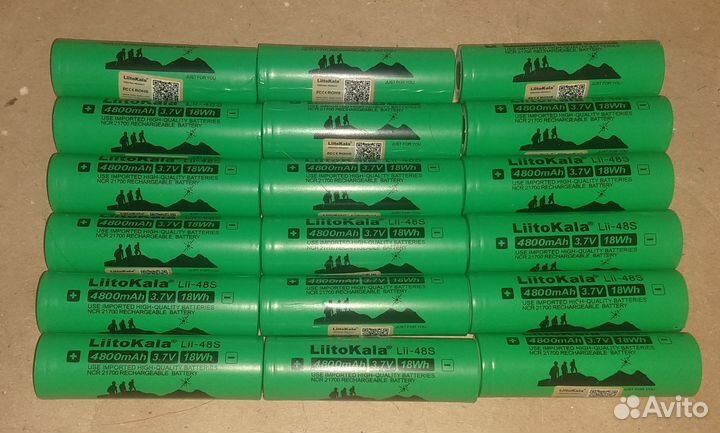 Новые высокотоковые 21700 4800 mAh 12mOm lii-48s