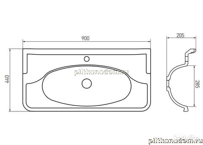 Акватон Венеция 1A707131VN010 Раковина 90