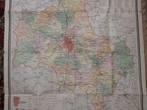 Карта Московской области, СССР 1965 год