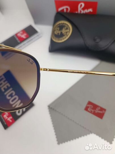 Очки ray ban Ferrari 3748 коричневые