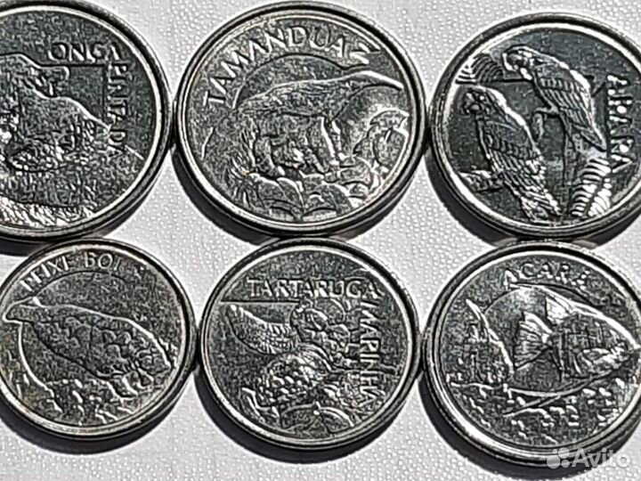 Монеты Ботсваны,Казахстана,Бразилии,Туркменистана