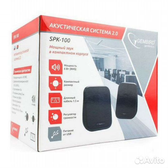 Колонки. Акустическая система. gembird SPK-100