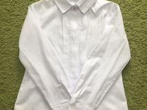 Белая рубашка для девочки 128