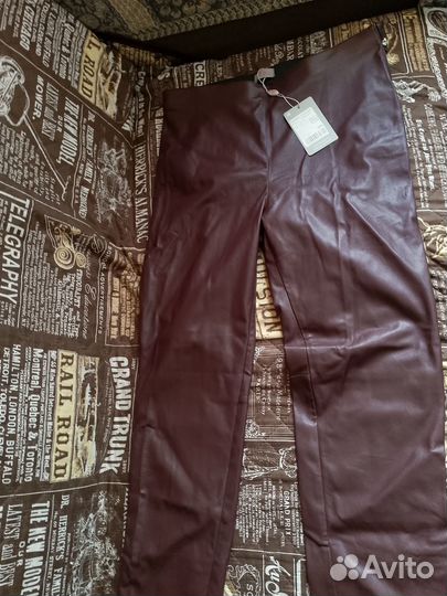 Кожаные брюки женские