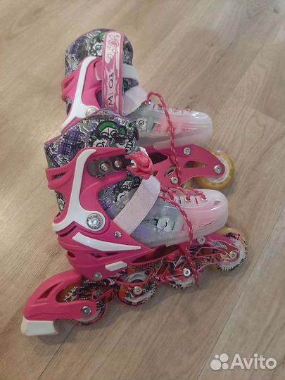 Роликовые коньки детские раздвижные р-р 29-33