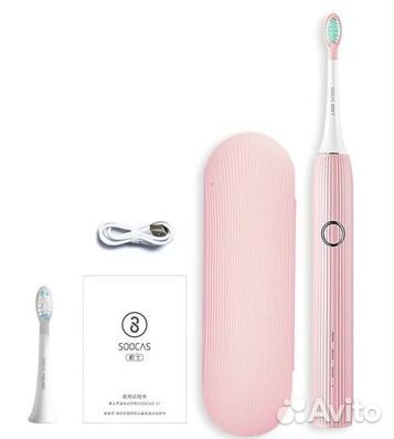 Электрическая зубная щетка soocas V1, розовая