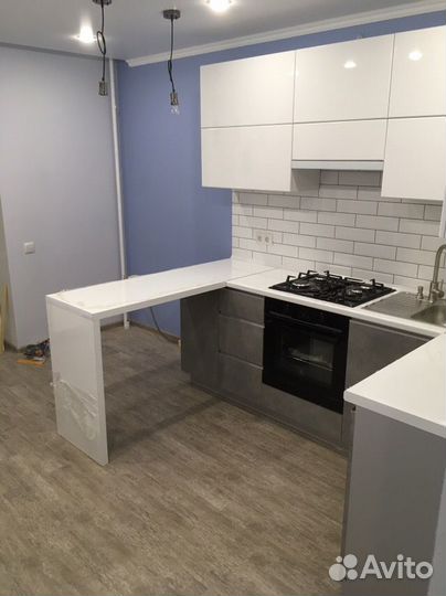 Кухонный гарнитур. Кухня с барной стойкой ксп:1448