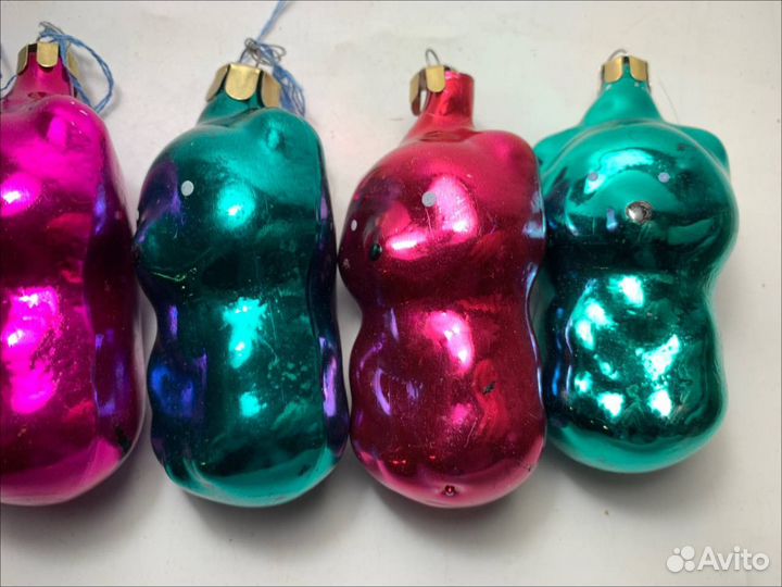 Цена за 5 шт Елочные игрушки мишки