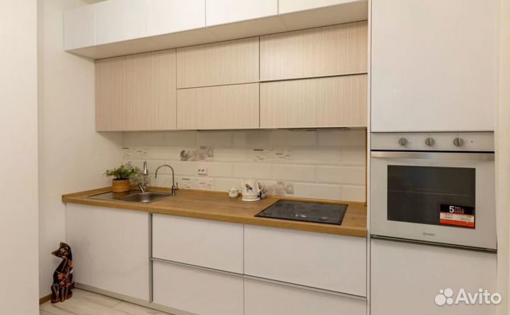 Кухня на заказ прямая белая цена за всё