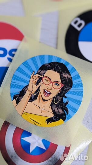 Печать наклеек под заказ. Размер 5х5см