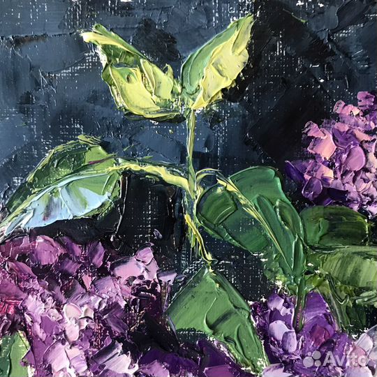 Сирень. Картина маслом. 40х40