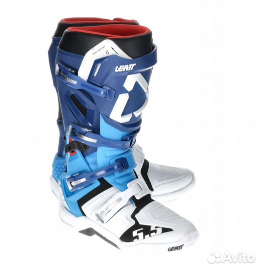 Мотоботы Leatt 5.5 FlexLock Boot Cyan Сине-Белые