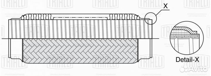 Trialli FTI 0033 Виброкомпенсатор вых. трубы (Гофр