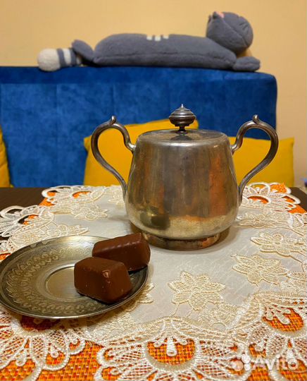 Большая сахарница П.Овчинникова, 84 проба