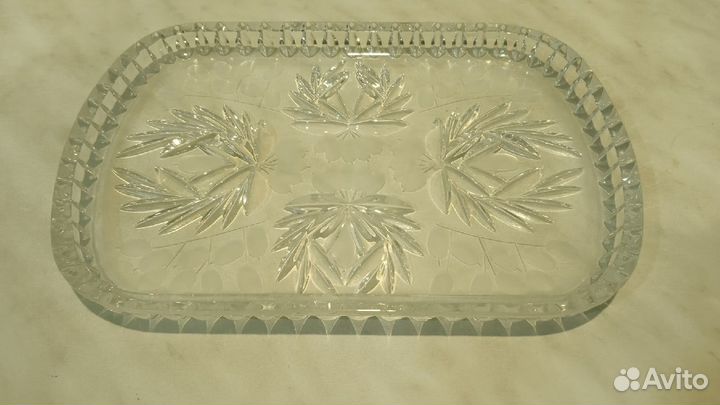 Фруктовница хрустальная СССР