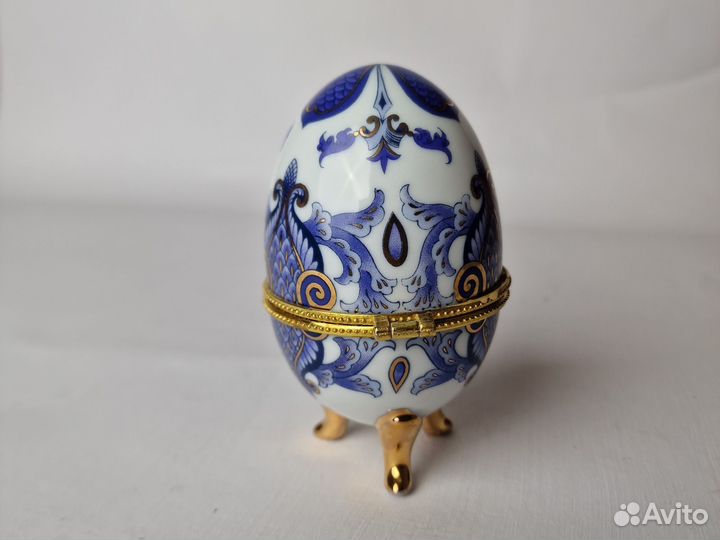Шкатулка фарфор для украшений яйцо