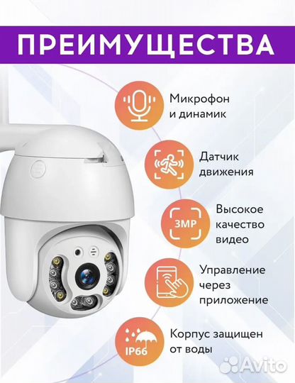 Камера видеонаблюдения уличная Wi-Fi
