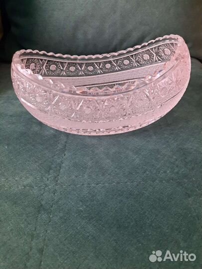 Салатник богемский хрусталь