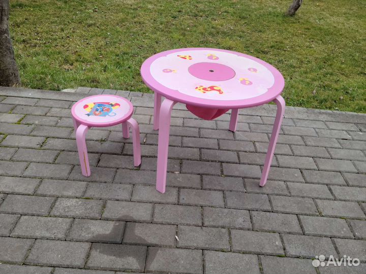 Детский столик и стульчик деревянный