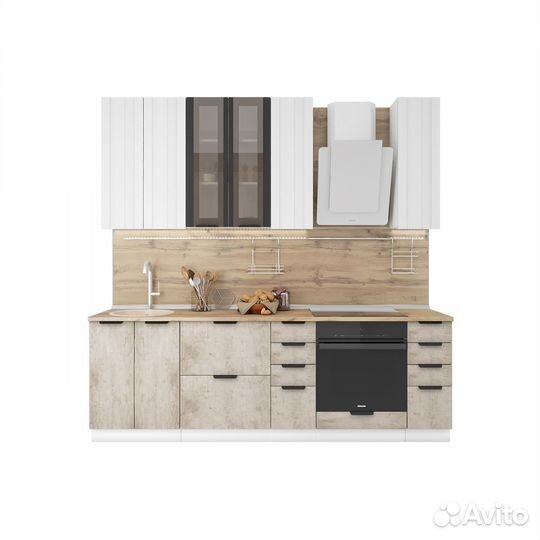 Модульная кухня Норд Stoun 2,4 м (Н)