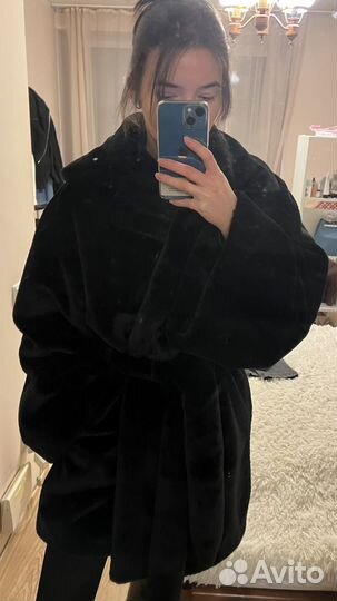 Шуба черная laconic