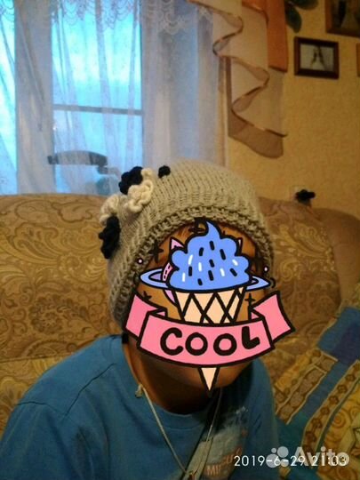 Вязанные детские и взрослые шапки и шарфы.Весна- о