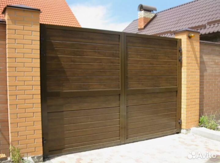 Распашные алюминиевые ворота