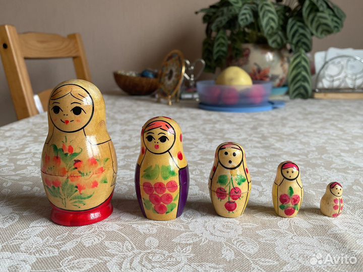 Матрешка из 5 кукол СССР