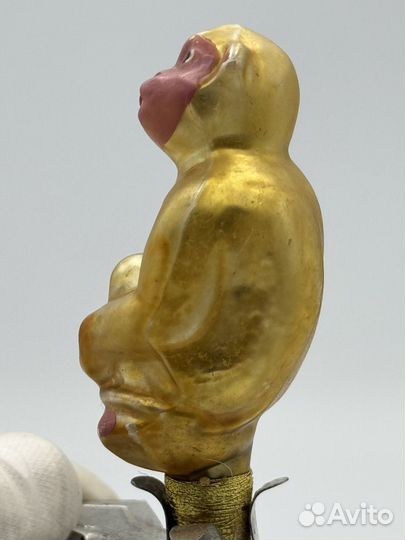 Елочные игрушки СССР обезьяна (1208)