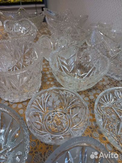 Хрусталь в ассортименте. Винтаж. СССР. Всё по 100