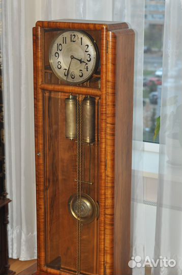 Часы напольные немецкие редкие.300 (ар деко)