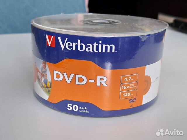 Диски для записи DVD-R Verbatim, 4.7Gb
