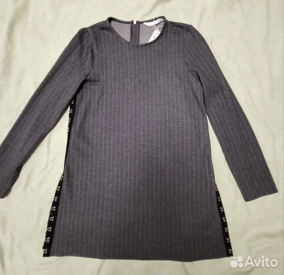 Платье туника Zara, M, серого цвета