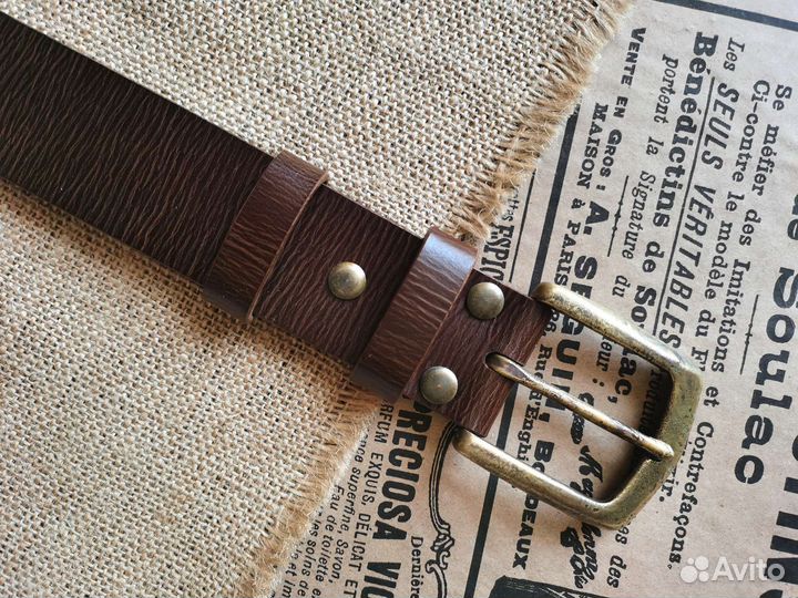 Ремень мужской кожаный