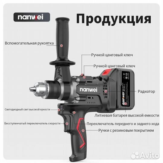 Nanwei для ледобура 220 Нм мощнейший в мире