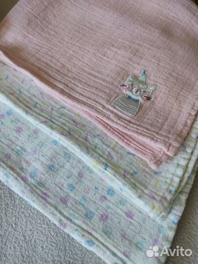 Пеленки муслиновые и одеяло