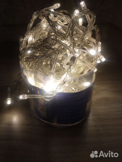 Гирлянда штора 1,51,5 м желтого цвета