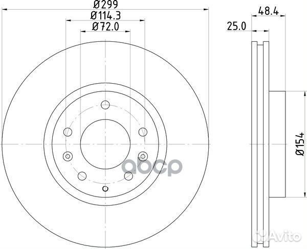 Тормозной диск ND5024K nisshinbo