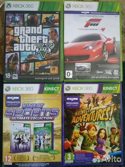 Xbox 360 + kinect и игры (GTA 5,forza и тд)